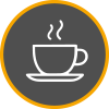 Picto café et thé inclus dans l’espace coworking de Vieux-Thann
